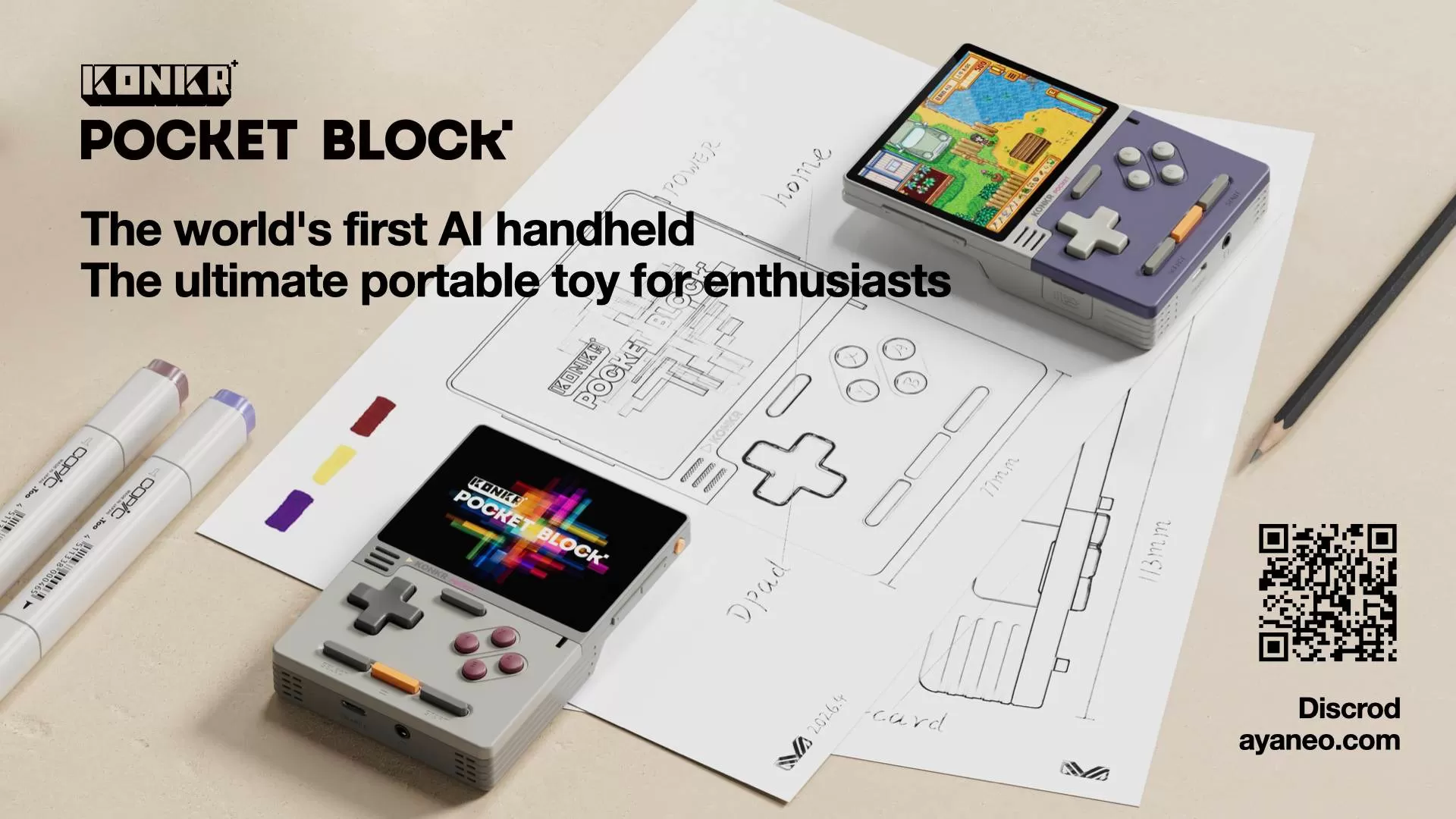 Ayaneo Konkr Pocket Block: Neuer AI-Handheld enthüllt