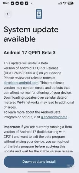Android 17 QPR1 Beta 3 Ist Für Pixel-Geräte Da