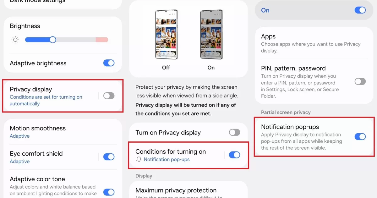 Galaxy S26 Ultra: Privacy Display Versteckt Benachrichtigungen