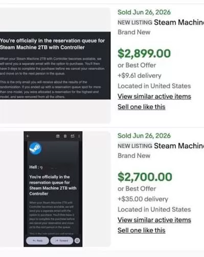 Steam Machine wird nach Ausverkauf teuer auf eBay angeboten