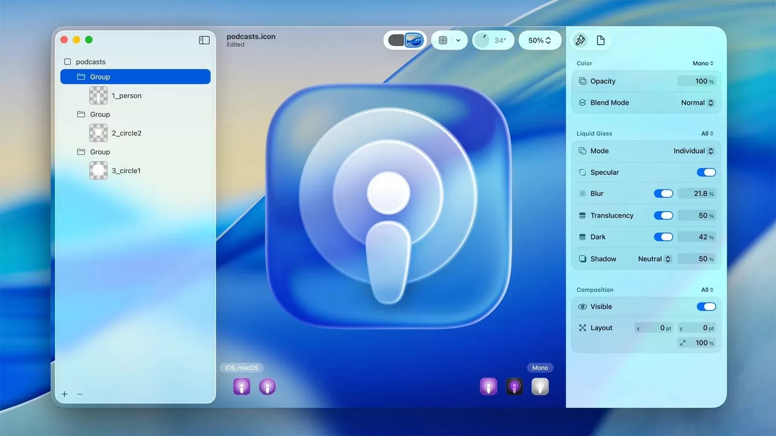 macOS 27 neues Interface-Design mit überarbeiteten Fenstern und KI-Features