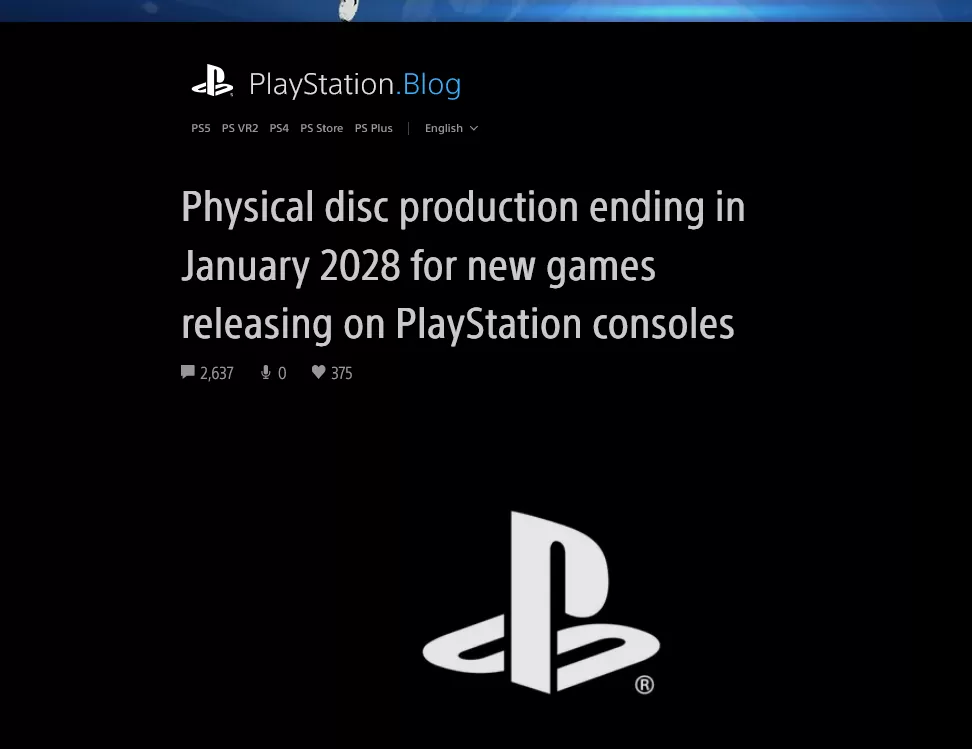 PlayStation beendet neue Spiele auf Disc ab Januar 2028