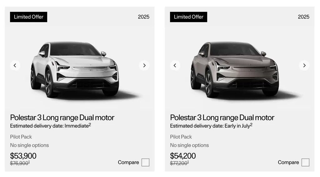 Polestar bietet bis zu 25.000 Dollar Rabatt auf seine Elektroautos