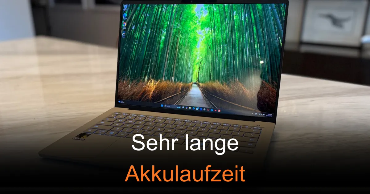 ASUS Zenbook A14 mit sehr langer Akkulaufzeit